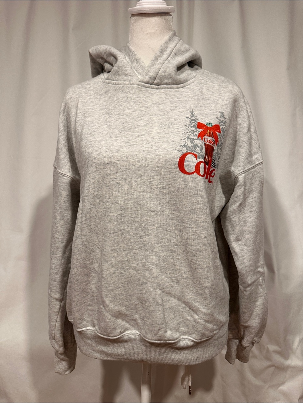 Abercrombie Coca Cola Light Gray Holiday Hoodie for Women